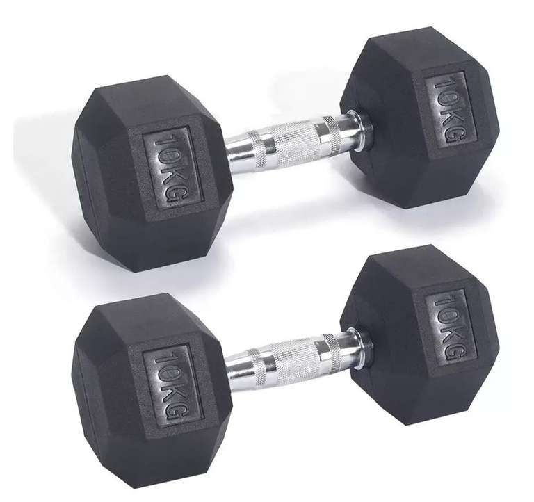 Pro Fitness 10kg Hex Dumbbell Set ( 2x 10KG) - £35 with Marketing Email Signup code - Free C&C