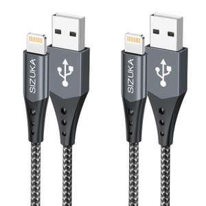 SIZUKA iPhone Charger 2M/6.6FT 2Pack Lightning Cable @ Anli Technology / FBA