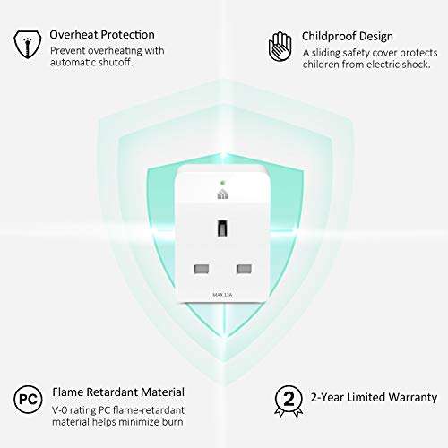 Kasa Mini Smart Plug by TP-Link, Wi-Fi Outlet, Works with Amazon Alexa(Echo and Echo Dot) £9.86 @ Amazon