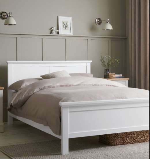 White Painted Sutton Wooden Bed Frame