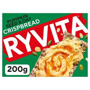 Ryvita Crispbread & Pumpkin Oat 200g 25p at Sainsburys Great Homer Liverpool