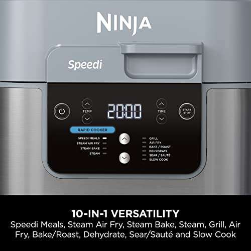 Ninja Speedi 10-in-1 Rapid Cooker, Air Fryer and Multi Cooker, 5.7L, Meals for 4 in 15 Minutes, Air Fry, Steam, Grill, Bake, Roast,
