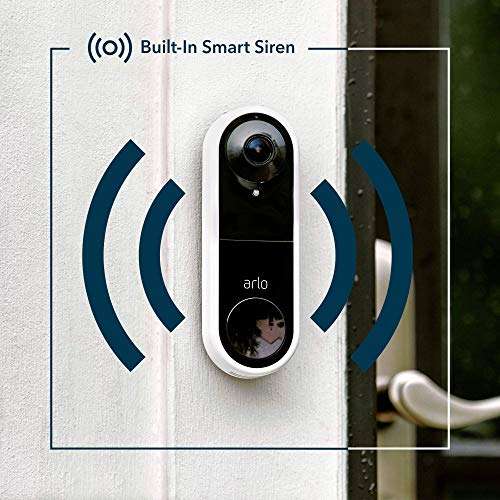 Arlo Video Doorbell Wired, with 90-Day Free Trial of Arlo Secure Plan £59.98 @ Amazon