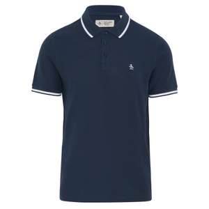 Penguin Short Sleeve Polo Shirt with contrast tipping in Yale W/Code