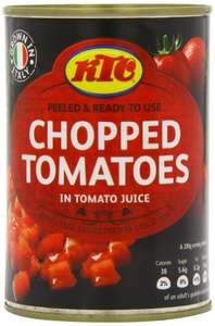 KTC Tomatoes Chopped 400 g (Pack of 12) for £5.40 @ Amazon