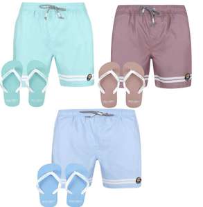 Men's Swimming Shorts with Matching Flip Flops Now £9 with Code, 3 colours to choose from + £1.99 Delivery @ Tokyo Laundry