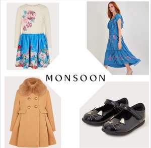 Monsoon Up to 50% off Spring Sale Women's & Children's (Many lines 70% off) + free delivery for members or free Click & Collect