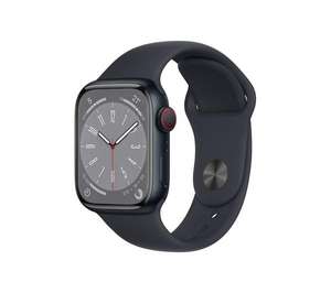 APPLE Watch Series 8 Cellular - Midnight with Midnight Sports Band, 41 mm