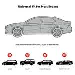 Amazon Basics Silver Weatherproof Car Cover - 150D Oxford - Sedans up to 4.8m