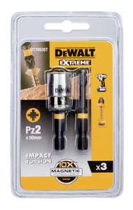 DeWalt Impact Torsion 2 x PZ2 50mm bits and Magnetic Screwlock Sleeve (DT70535T-QZ)