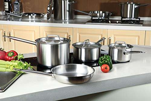 AmazonCommercial 7-Piece Stainless Steel Induction Ready Cookware Set - £37.94 with 40% voucher @ Amazon