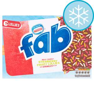 Nestle Fab Strawberry Ice Lollies 6 X 58Ml - £1.75 Clubcard Price @ Tesco
