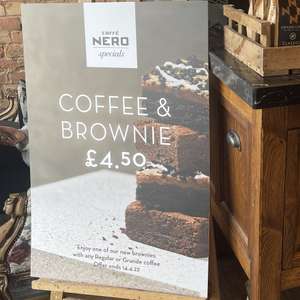 Regular or Grande Coffee & Brownie for £4.50 at Caffè Nero (selected locations)