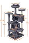 Yaheetech 138.5cm Cat Tree Tower Multilevel Cat Activity Tree Centre with voucher @ Yaheetech UK