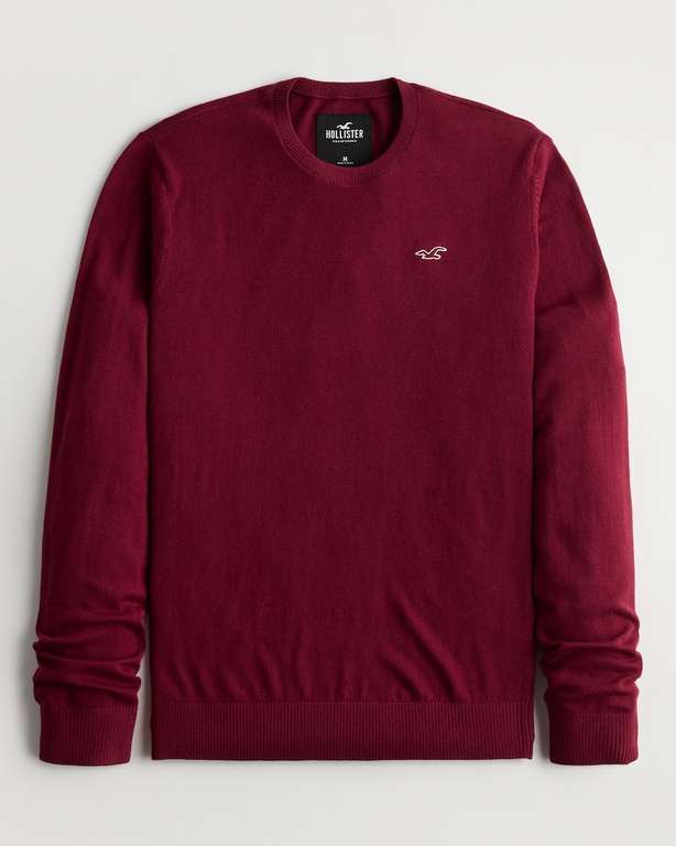 Hollister LOGO ICON CREW SWEATER £10.80 for House Members Free Account + Free Click & Collect @ Hollister