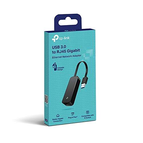 TP-Link USB 3.0 to Gigabit Ethernet Network RJ45 Adapter - Plug and Play for Nintendo Switch, Windows, Linux - £10.49 @ Amazon