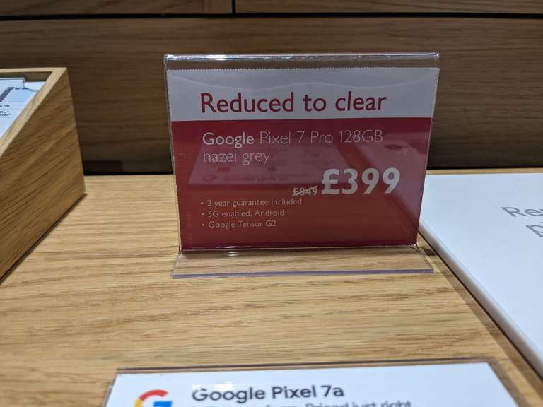 Google Pixel 7 Pro Hazel Grey 128GB - Chelmsford