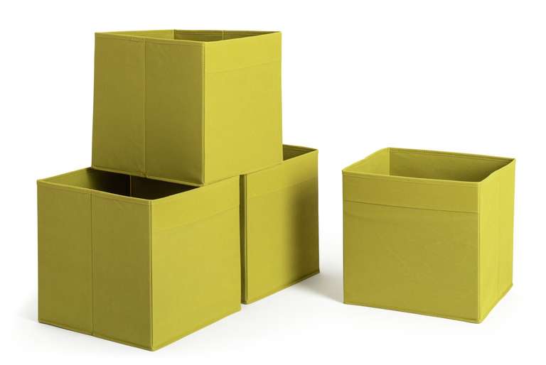Habitat Set of 4 Squares Boxes (in Mustard) - £8 + Free Click & Collect - @ Argos