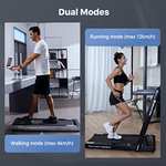 Mobvoi Home Treadmill Foldable, Electric 2.25HP, Built-in Bluetooth Speaker, Remote Control, Walking and Running Machine - Black / White