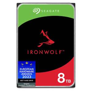 Seagate IronWolf, 8TB, Enterprise Internal NAS HDD - CMR 3.5 Inch, SATA 6GB/s, 5,400 RPM, 256 MB Cache for RAID NAS - (ST8000VNZ02)