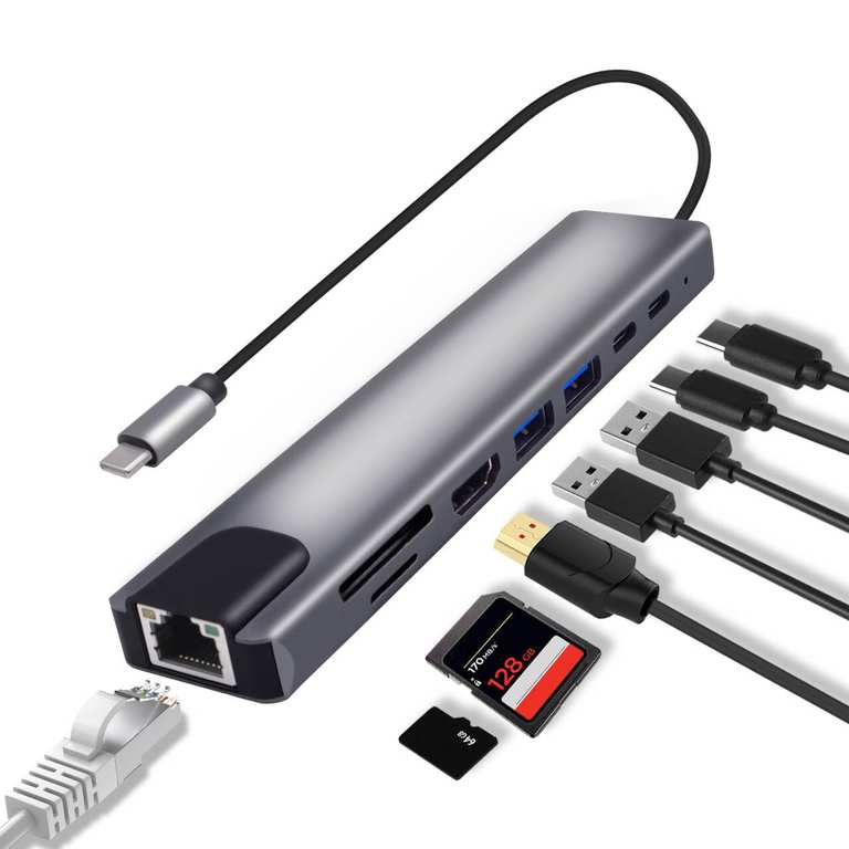 USB C Hub Docking Station 8 in 1 Multiport Adapter - Sold by Apro Yachonn / FBA