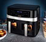 Tower T17100 Dual/Double Basket Air Fryer Vortx Vizion 9L (3 Year Warranty) 2600W, 10 Cooking Functions - £149.95 Delivered @ Harts of Stur