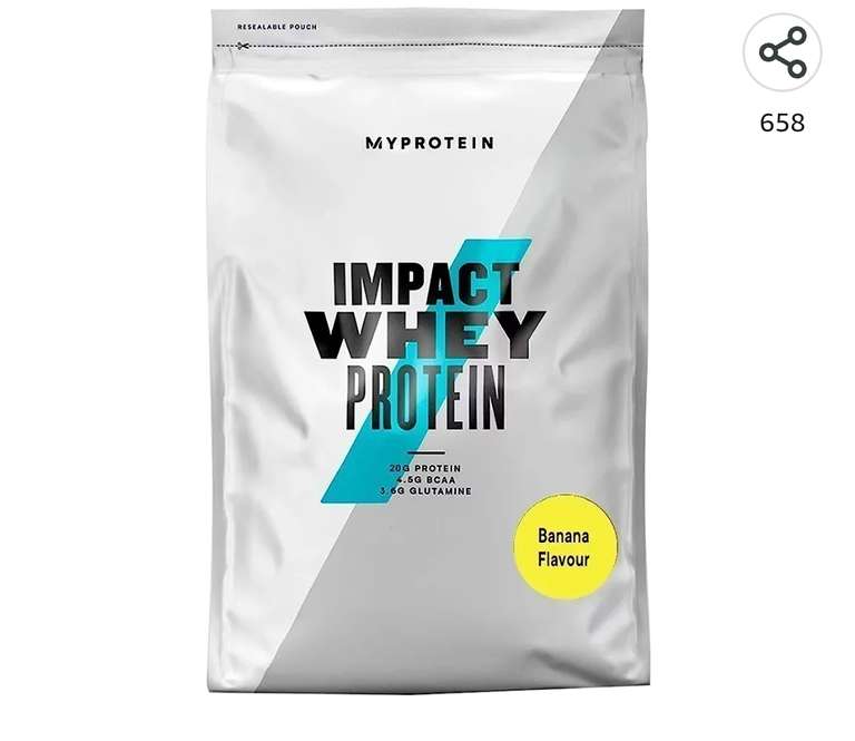 Amazon Prime Deal: 2.5kg MyProtein Impact Whey Protein Banana Flavour- £31.19 (Prime Exclusive) @ Amazon