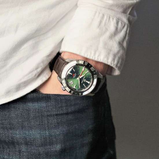 Grand Seiko Sport GMT 44mm Green Dial Men's Leather Strap £4,300 @ Berry's Jewellers