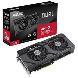 ASUS Radeon RX 7800 XT 16GB DUAL OC Graphics Card + £60 Asus Cashback + £25 cashback for review