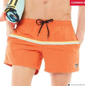 Quiksilver Mens Between Waves Swim Shorts Mecca Orange retro style, free shipping with the delivery annual pass