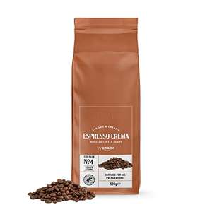 by Amazon Espresso Crema Light Roast Coffee Beans, 500g, Rainforest Alliance Certified (Prev Happy Belly) - £3.36 S&S / £3.01 S&S + voucher