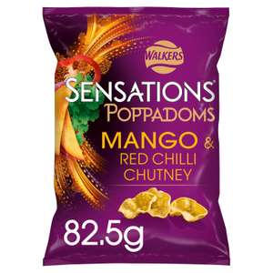 Walkers Sensations popadoms mango and red chilli 82.5g