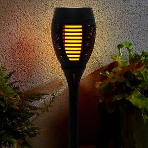 Black Solar Flame Effect Torch - (H)49.5 x (Dia)9.3cm - Free C &C only