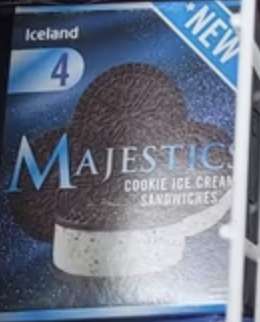 Iceland Majestics - Cookie Ice Cream Sandwich / Peanut / Caramel / 3 Pack - Birmingham