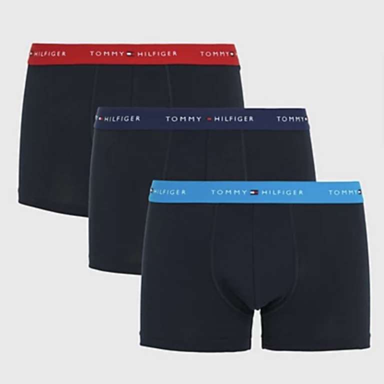 Extra 20% Off All Sale - eg: 3 Pack - Tommy Hilfiger Logo Waistband Trunks (Sizes M-XXL) - W/Code