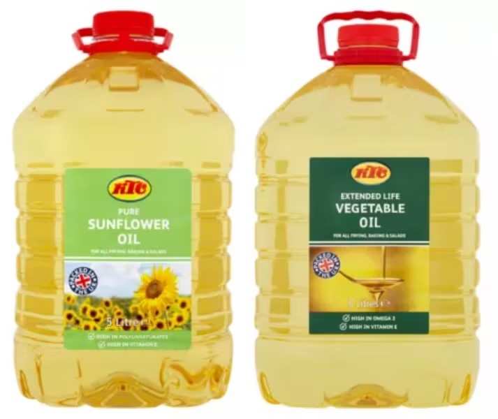 KTC Pure Sunflower / Extended Life Vegetable Oil 5 Litres