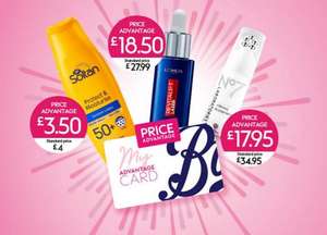 Price Advantage Savings with 204 offers for Advantage Card Members only @ Boots