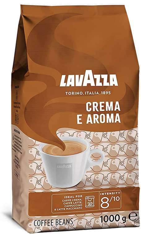Lavazza Crema e Aroma, Arabica and Robusta Medium Roast Coffee Beans, Pack of 1 kg 9.99 @ Lidl Torquay