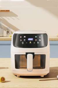 8L Touchscreen Air Fryer Oven 8 settings Air Circulation Heating with Visible Window & Adjustable Timer&Temp for Grilling