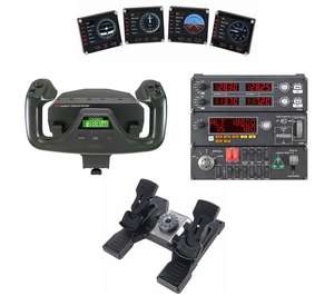 SAITEK Pro Flight Bundle - Instrument Panel, Rudder Pedals, Switch Panel, Multi Panel, Radio Panel & Yoke System @ Curry's £445 with code