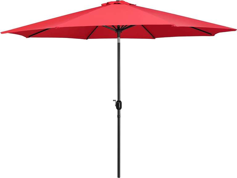 Yaheetech 3.2m Garden Parasol Umbrella (Tan / Red) W/Voucher - Sold by Yaheetech UK