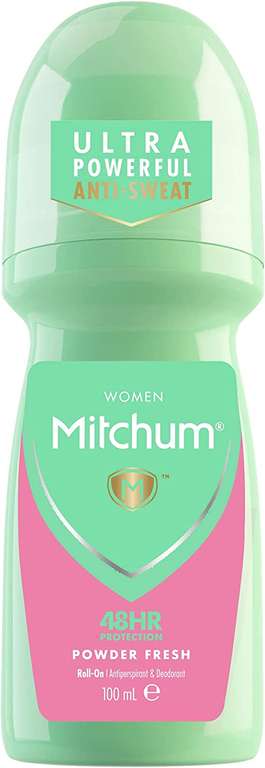 Mitchum Women 48HR Protection Roll-On Deodorant&Antiperspirant 100ml Powder Fresh: (£1.69/£1.54 S&S+5% off on 1st S&S) With £1 off Voucher