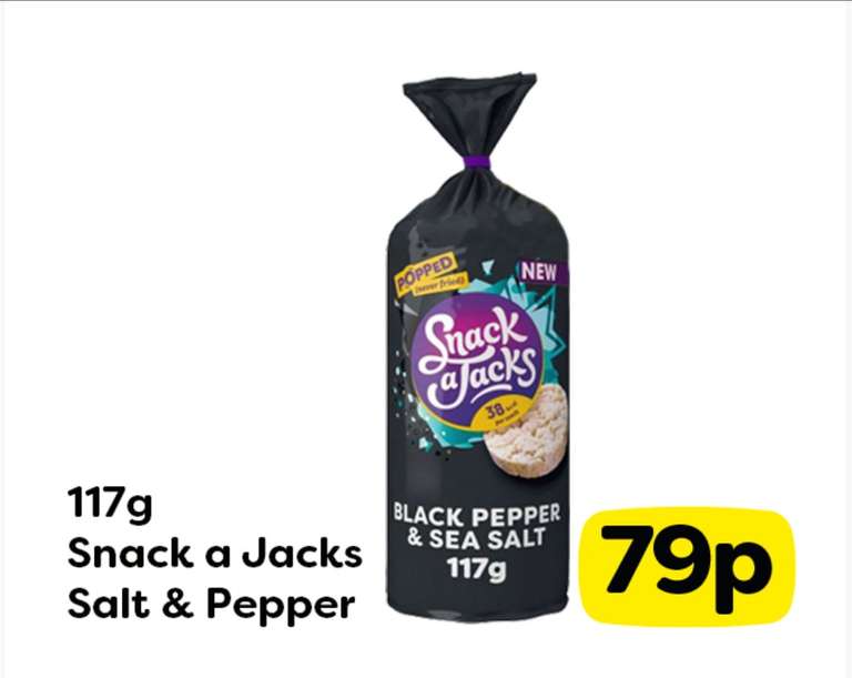 Snack a Jacks - Black Pepper & Sea Salt Jumbo Rice Cakes 117g