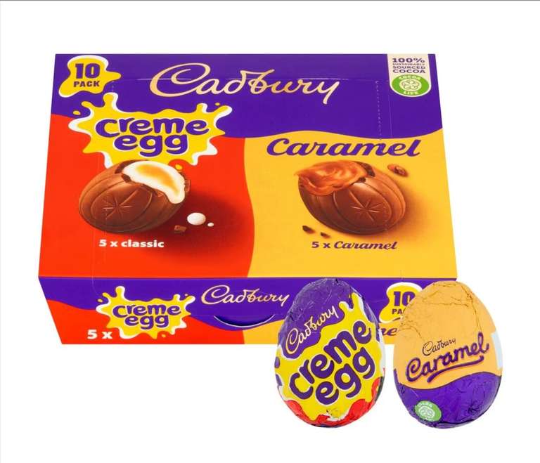 Cadbury Mixed Caramel And Creme Egg 10x40g (400g) - Clubcard Price