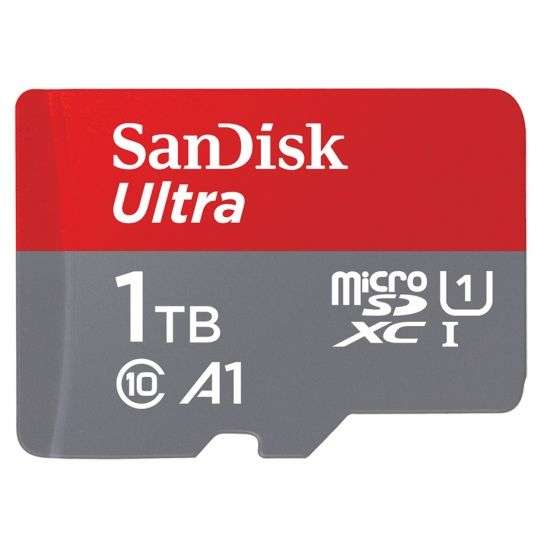 SanDisk Ultra 1TB microSDXC Memory Card + SD Adapter with A1 App Performance Up to 120 MB/s, Class 10, U1£94.99 @ Amazon