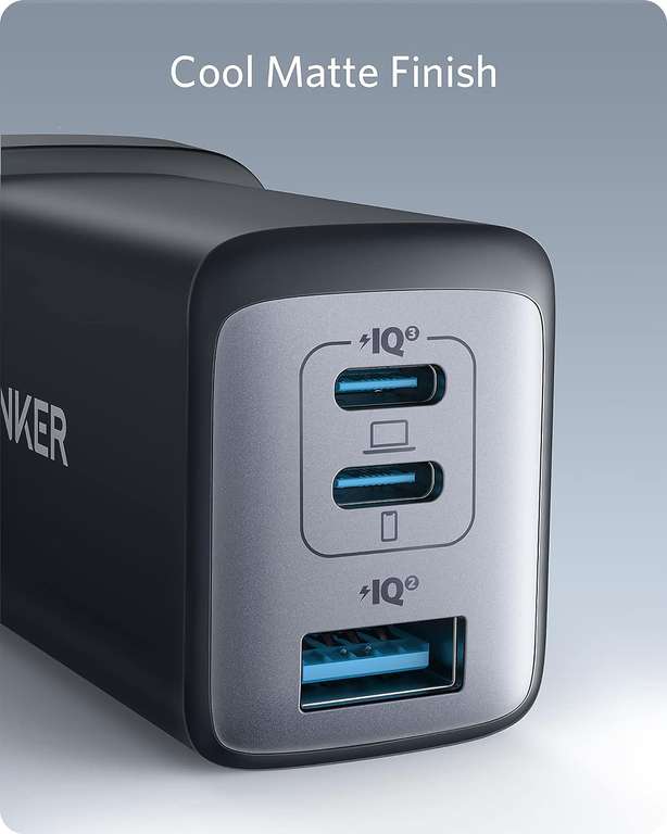 Anker USB C Plug, 735 Charger (Nano II 65W), PPS 3-Port Fast Compact USB C Charger @ AnkerDirect