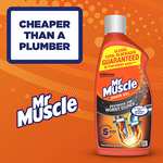 Mr Muscle Drain Unblocker, Sink & Drain Cleaner, Heavy Duty Drain Gel, 2 x 500 ml £6 @ Amazon