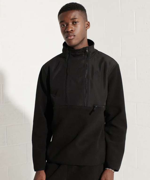 Superdry Mens Mountain Sport Fleece Half Zip Jacket 25 50 With 