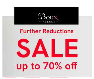 Further Reductions Now Up to 70% off the Sale + Free Delivery on £40 Spend
