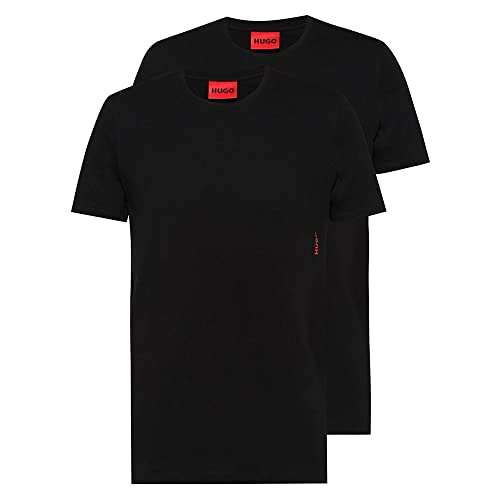 HUGO Men's T-Shirt RN Twin Pack T-Shirt, Black1, XL